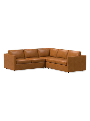 Harris Leather 3-piece L-shaped Sectional