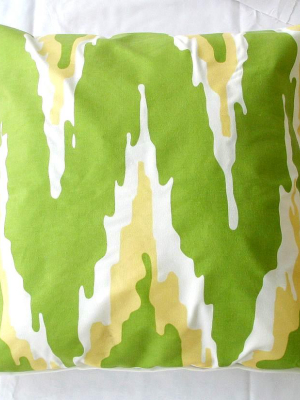 Green Flamestich Pillow Design By 5 Surry Lane