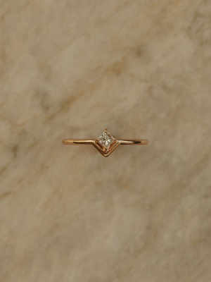 Small Nestled Princess Cut Ring