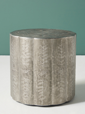 Embossed Scalloped Side Table