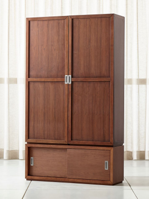 Aspect Walnut 3-piece Wood Door Storage Unit