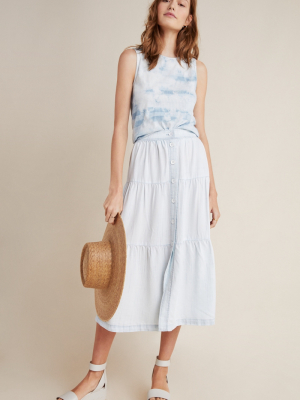 Cloth & Stone Tiered Midi Skirt