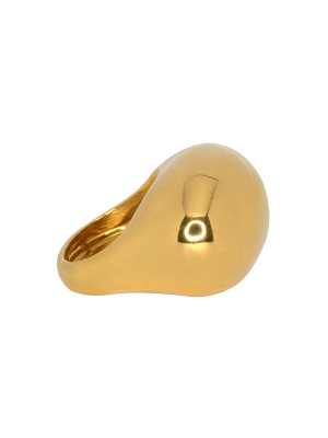 Large Gold Dome Ring