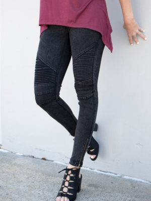 Moto Jegging - Black