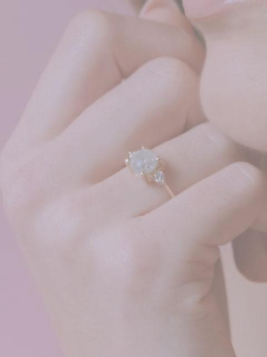 You, Me & Magic - 14k Polished White Gold 2ct Grey Diamond Ring