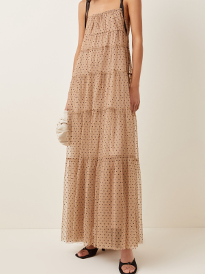 Lilia Dot Tulle Maxi Dress