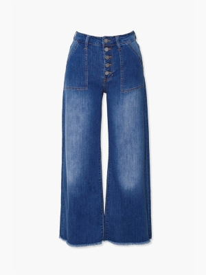 Wide-leg Ankle Jeans