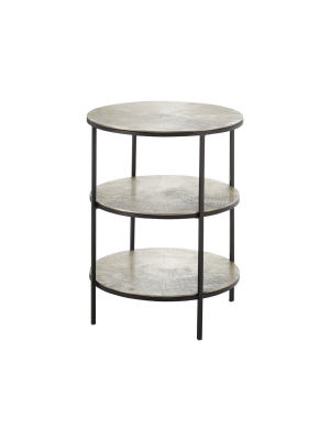 Cane Accent Table In Black