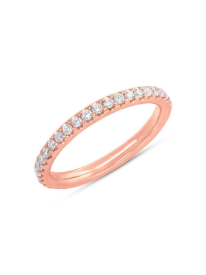 14kt Rose Gold Diamond Luxe Eternity Stacking Ring