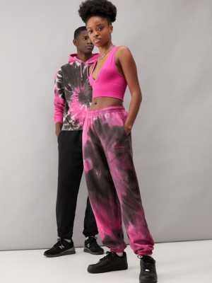 Iets Frans... Pink & Black Tie-dye Jogger Pant