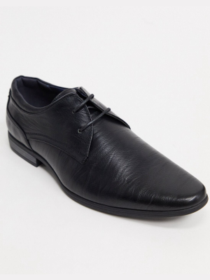 River Island Derby Shoe In Black