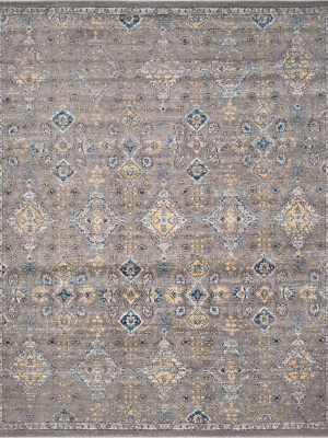 Evoke Dark Gray/yellow Area Rug