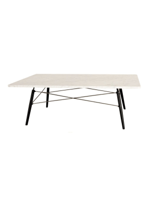 Carrara Marble Eiffel Base Coffee Table