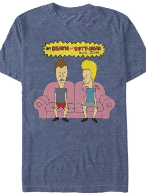 Men's Beavis And Butt-head Couch Logo T-shirt