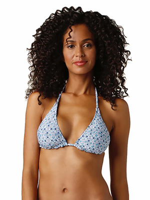 Reversible String Bikini Top-heritage Tile