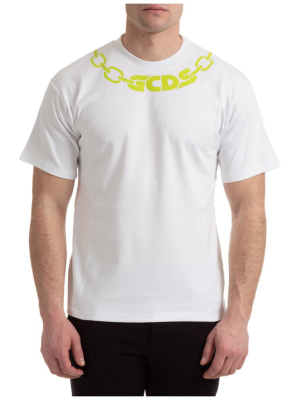 Gcds Chain Logo Print T-shirt