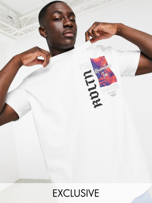 Topman Exclusive @ Asos T-shirt With Print In White
