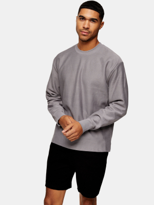 Silver Twill Sweatshirt