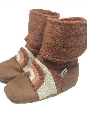 Clay Felted Wool Booties In By Nooks Design