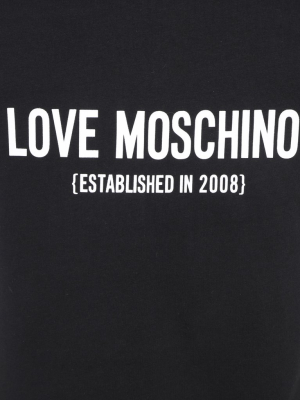 Love Moschino Logo Print T-shirt Dress