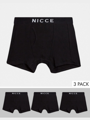 Nicce 3 Pack Trunks In Black