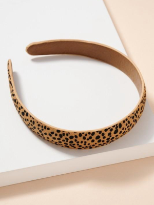 Animal Print Calf Hair Head Band