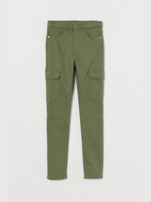 Skinny Fit Twill Pants