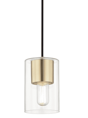 Lula 1 Light Pendant - Aged Brass