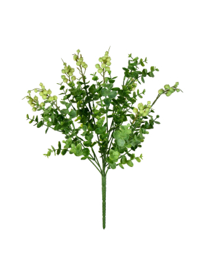 Vickerman Artificial 14.5" Money Leaf Bush.