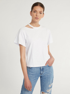 Tate Cut Out Tee In White