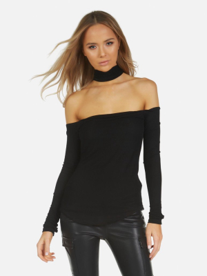 Eric Le Open Shoulder Top