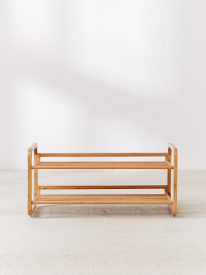 Urban Outfitters Stackable Bamboo Shoe Rack - Kedenza