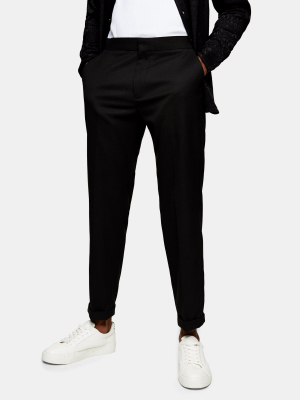 Black Relaxed Twill Pants