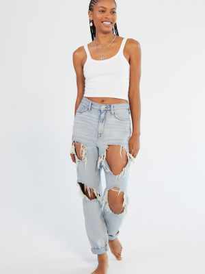 Bdg High-waisted Mom Jean - Destroyed Light Wash