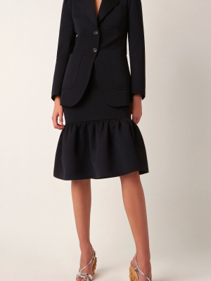 Notched Wool Blazer