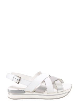 Hogan Cross Strap Flat Sandals