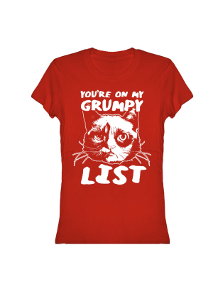 Junior's Grumpy Cat Grumpy List T-shirt