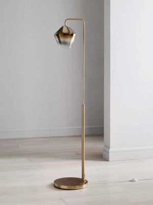 Sculptural Glass Geo Floor Lamp - Metallic Ombre