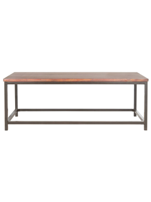 Alec Coffee Table White/brown - Safavieh