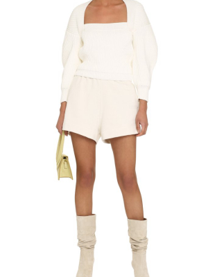 Alexander Mcqueen Puff Sleeved Knitted Jumper