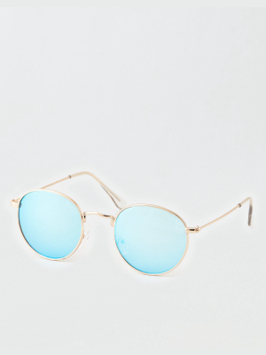 Aeo Blue Lens Aviator Sunglasses