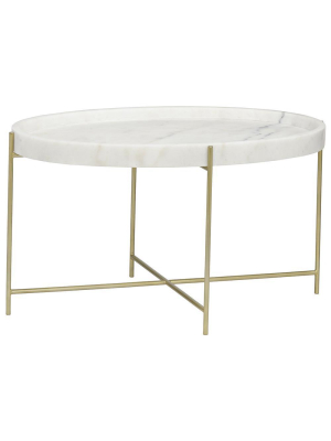 Noir Che Cocktail Table - Antique Brass