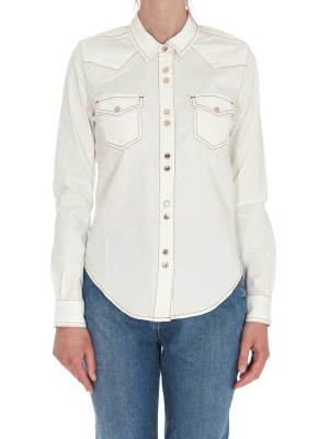 Pinko Contrast Stitch Button-up Shirt