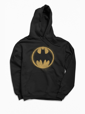 Batman Distressed Bat Signal Hoodie Sweatshirt