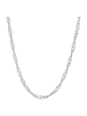 Tiara Sterling Silver Disco Chain Necklace