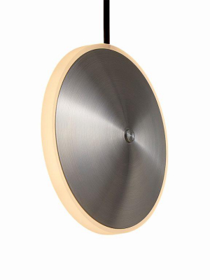 Chrona Dish Vertical Steel Pendant In Various Sizes