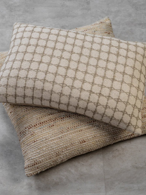 Canaria Linen Interlacing Throw Pillow - 16" X 24"