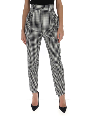 Miu Miu Checked Tapered Trousers