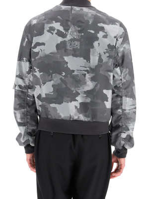 Dolce & Gabbana Camouflage Print Bomber Jacket