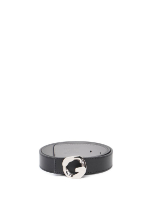 Givenchy Sculpted G Buckle Reversible Belt